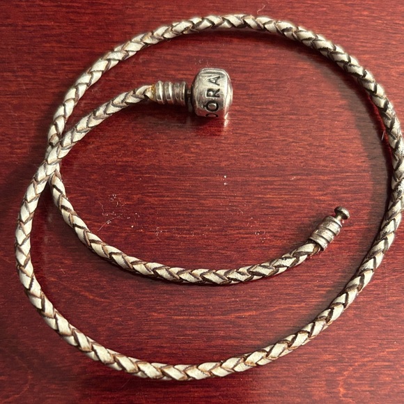 Pandora Jewelry - Pandora champagne leather bracelet 36cm